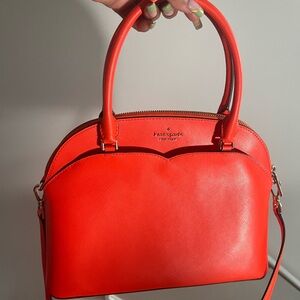 kate spade Red Scalloped Dome Satchel